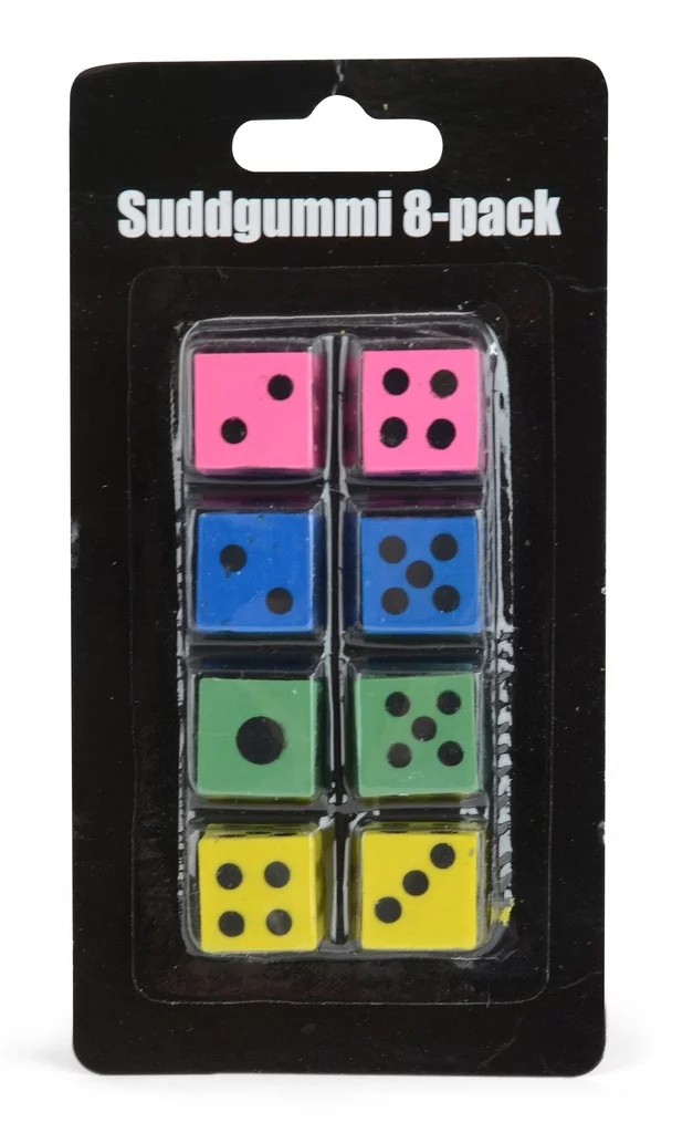 Suddgummi Tärning 8-Pack