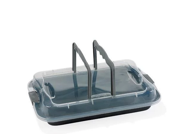 Funktion Långpanna m lock 36 x 23 cm Grå