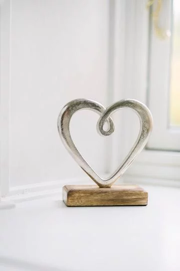Dorre Hjärta Hedy silverfärgad 24,5 cm