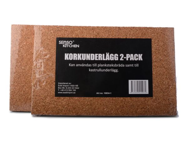 Korkunderlägg 2-pack till planksteksbräda