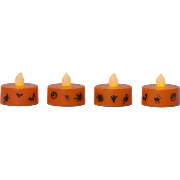 Hallowen Värmeljus 4 -pack LED