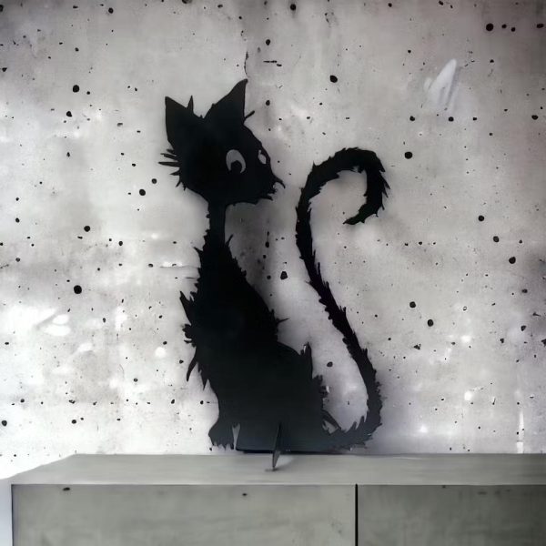 Katt Dekoration Älska Plåt