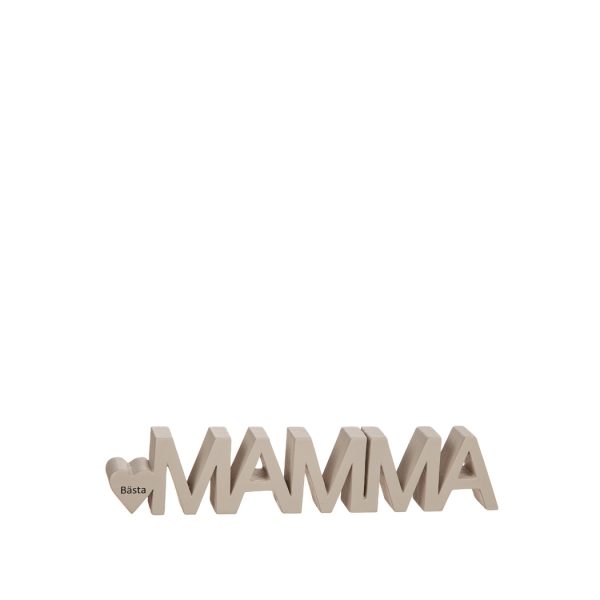 Bästa Mamma, Stående skylt 26 cm Sand