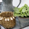 Flätad korg med snäckor 2 storlekar Chic Antique