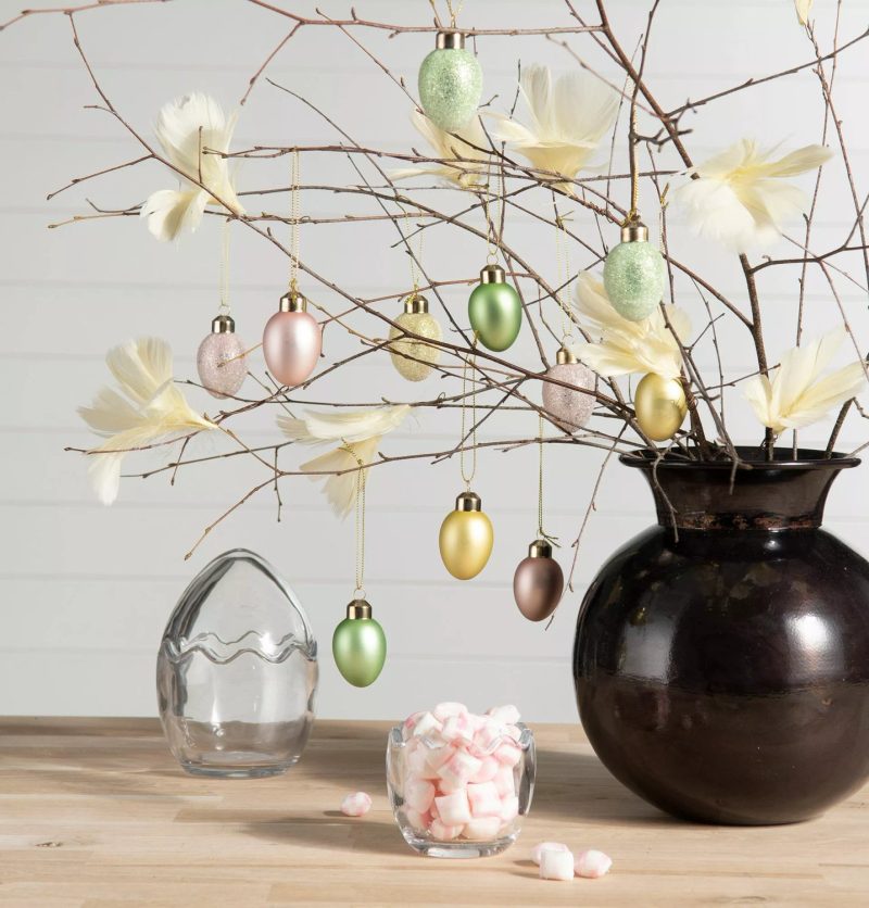 Ägg/Häng Glas Mix Pastell 12-pack Påskägg