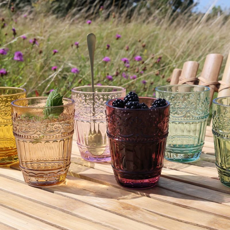 Saint-Émilion Glas 6-pack med mönster olika färger