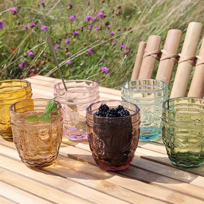 Saint-Émilion Glas 6-pack med mönster olika färger