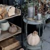 Sidobord / Brickbord H63/Ø33 cm antique zink Chic Antique