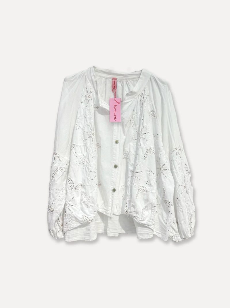 Wow Blouse White - Reunion Home