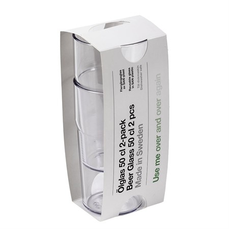 Ölglas 50 cl SAN-plast 2-pack Daloplast