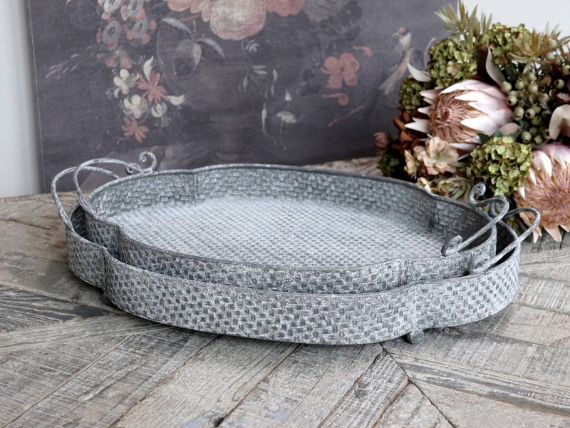 Brickor med handtag 2 st antik zink Chic Antique