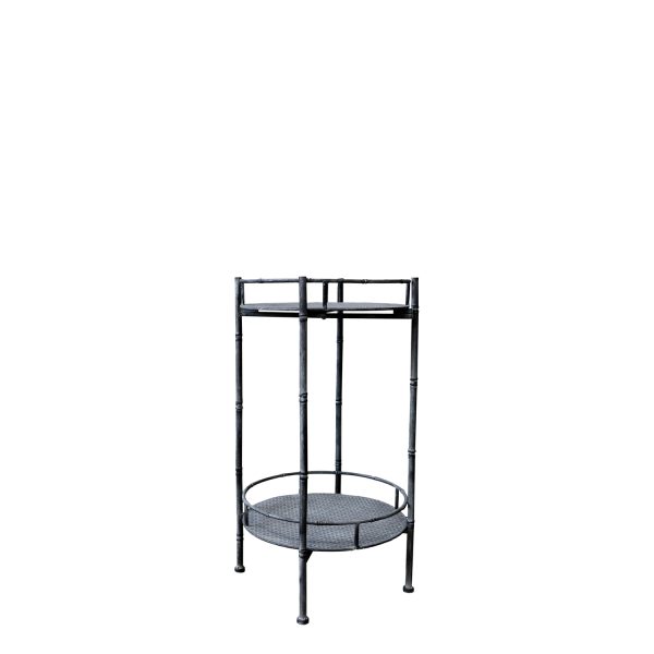 Sidobord / Brickbord H63/Ø33 cm antique zink Chic Antique