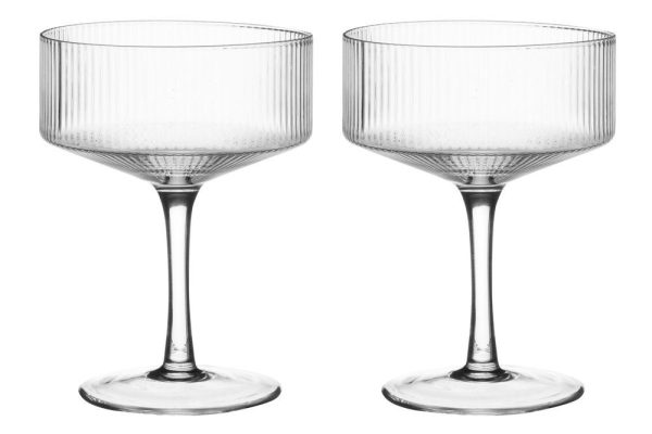 Cocktailglas räfflat 20 cl 2-pack – klarglas | Maku Kitchen Life