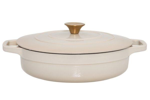 Gjutjärnsgryta låg 28 cm emaljerad – Maku Kitchen Life