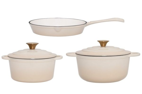 Gjutjärnsset 3 delar – grytor & stekpanna emaljerad | Maku Kitchen Life